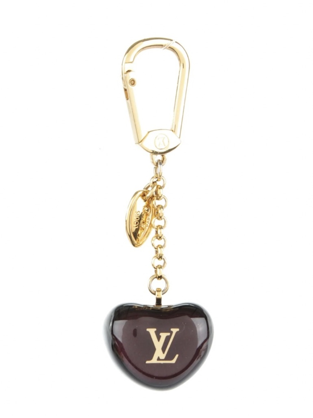 Louis Vuitton Pomme D’Amour Gold-Tone and Dark Brown Heart Key/Bag Charm